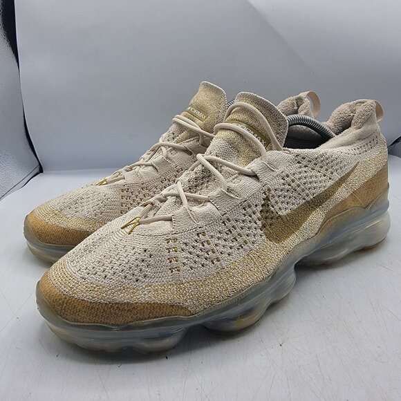 Nike Air Vapormax 2023 Flyknit Mens 12 Sanddrift Bronzine Shoes DV1678-100 - Picture 3 of 14